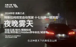 Download Video: 特斯拉雨雾天气自动驾驶17分钟一镜到底#固定机位安全拍摄 #特斯拉自动驾驶 FSD 11.4.9