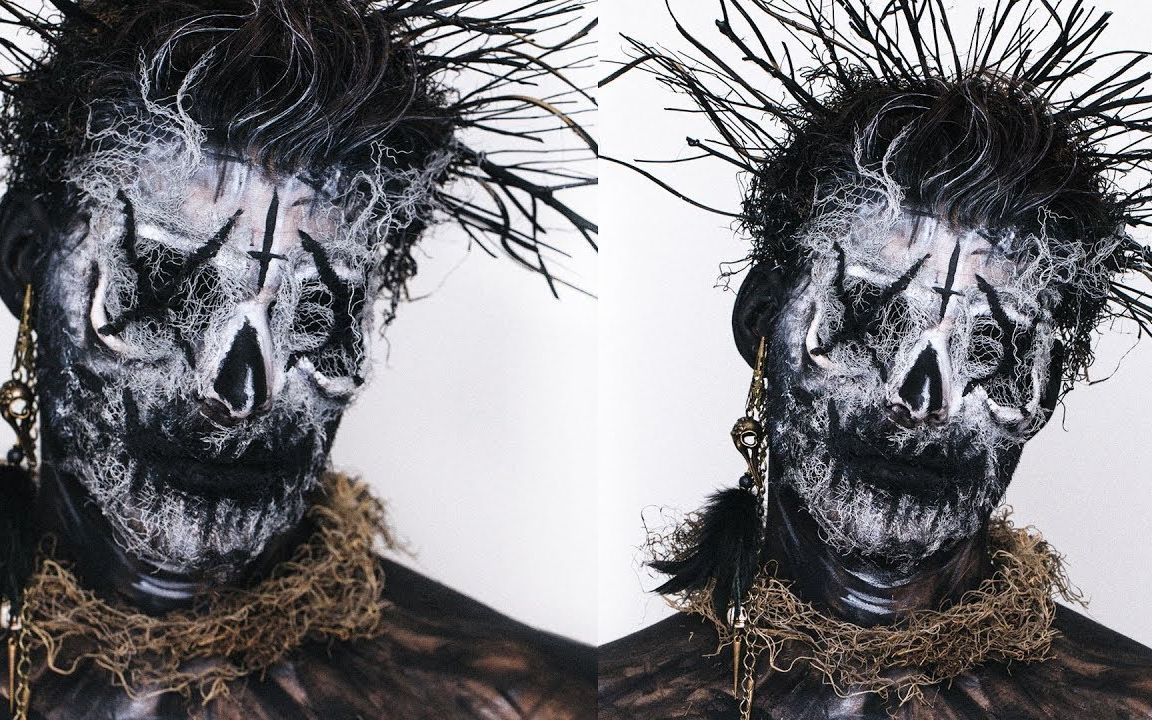 desi perkins | 被艺术品启发的稻草人妆容78万圣节