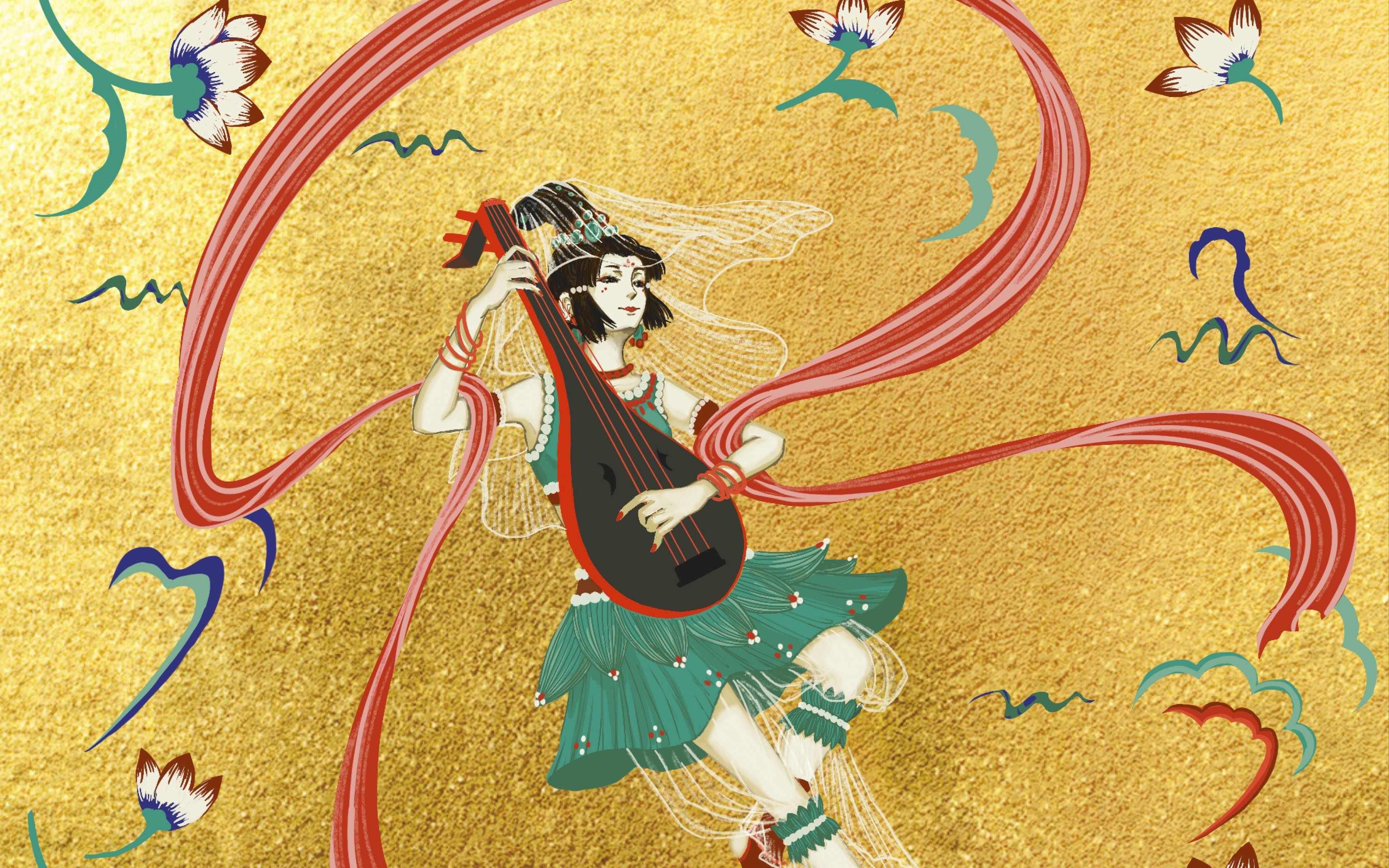 【procreate ipad 绘】敦煌主题试画,还算成功,这是我的小巅峰啦