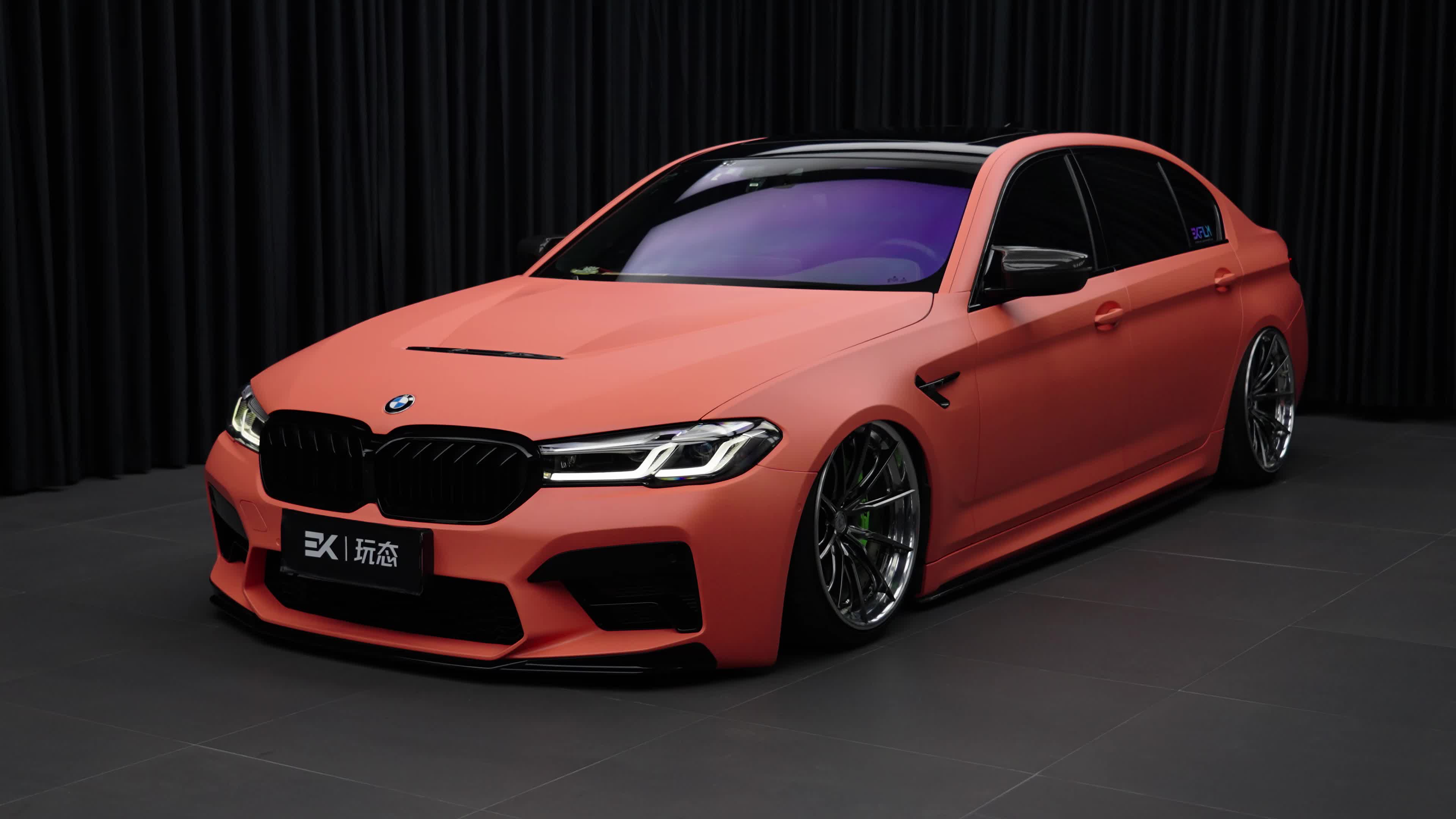 宝马ekfilm改色膜珊瑚橘,活力又高级!