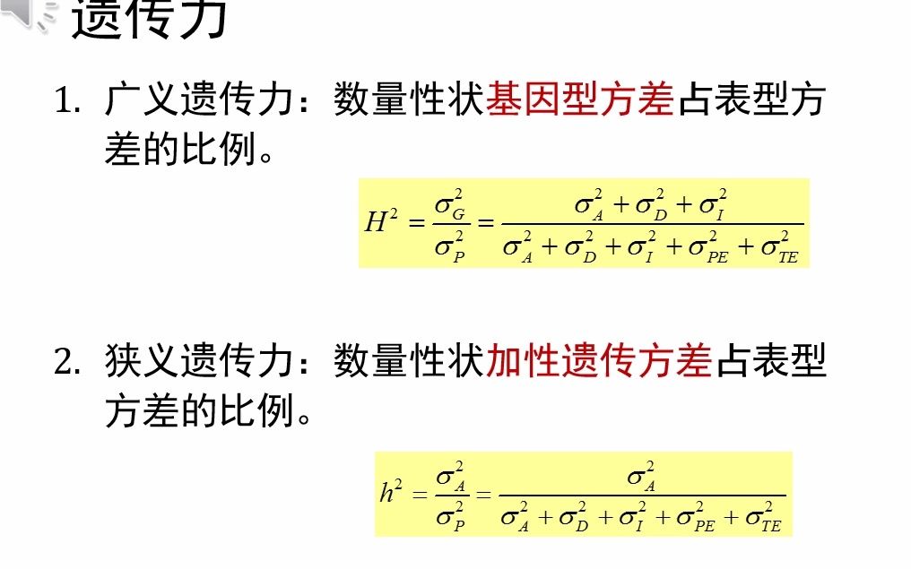 《动物数量遗传学》第6章简介遗传力哔哩哔哩bilibili