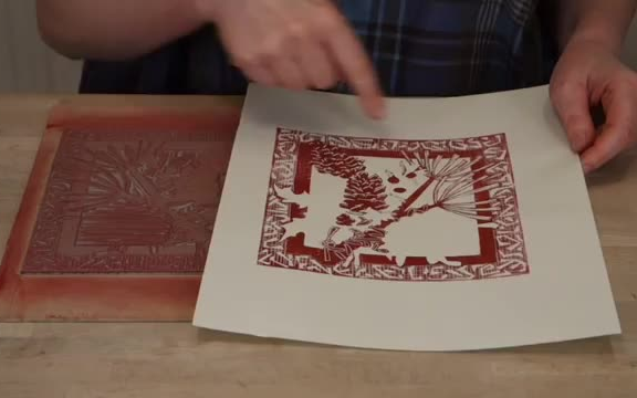 [图]类似橡皮章的多步版画Laura Boswell Multi-block printing