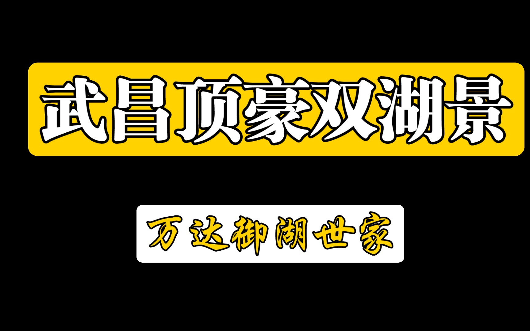 今天带客户看武昌顶豪,万达御湖世家,双湖景豪宅,市地标项目,最小面积180平,最低总价700万起,客户居然说太小了!哔哩哔哩bilibili