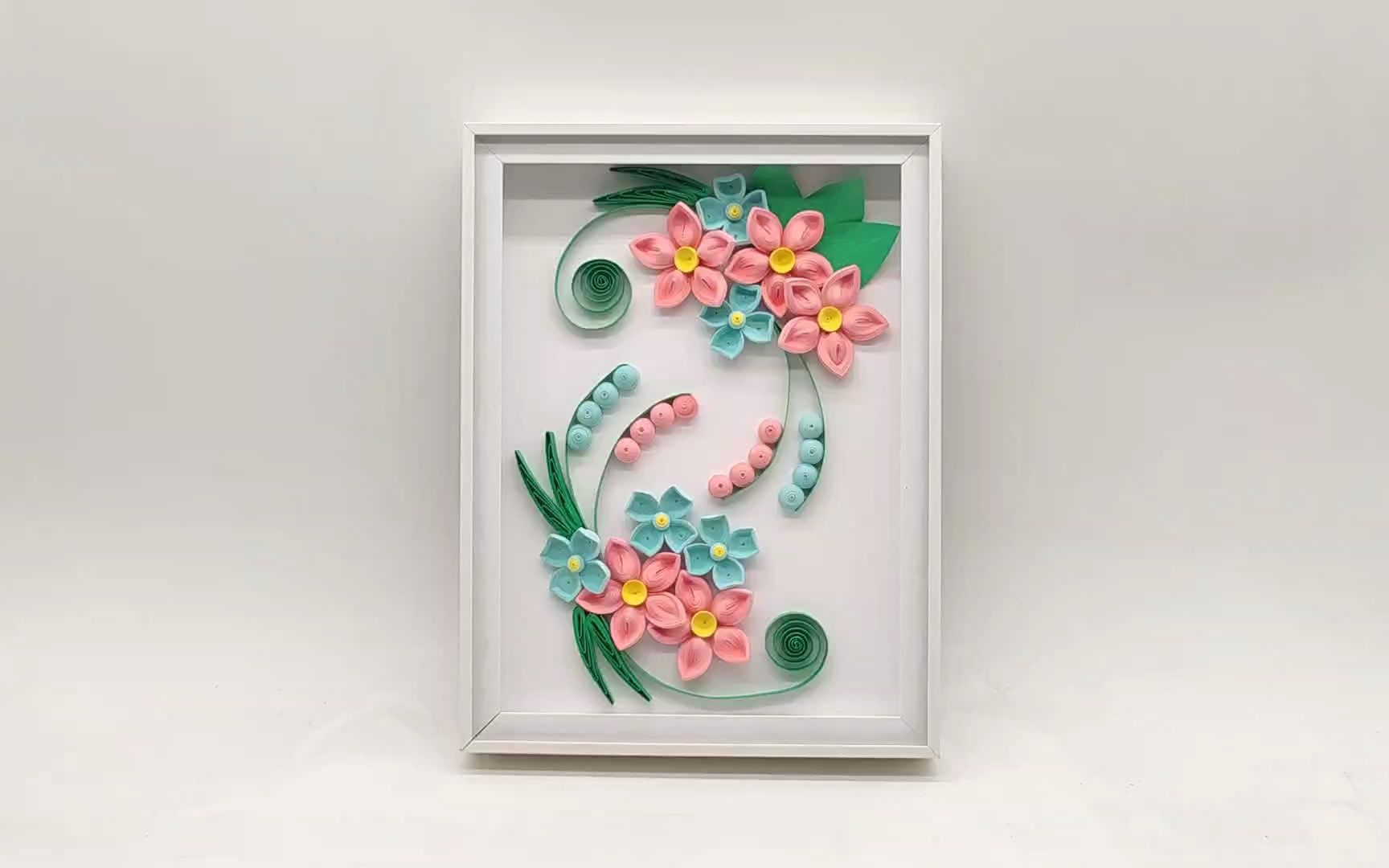 【衍纸艺术】平面衍纸作品-一分钟衍纸教程,来跟着大叔一起手工制作