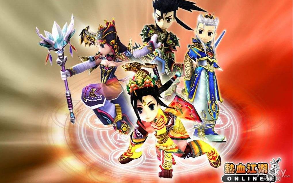 【热血江湖】怀旧江湖第一期:拿了我的赤蛇枪我就天下无敌了_哔哩哔哩