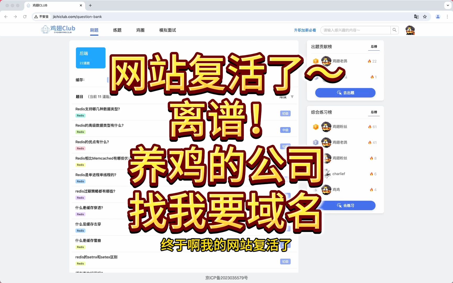 终于网站复活了!养鸡的公司很离谱~哔哩哔哩bilibili