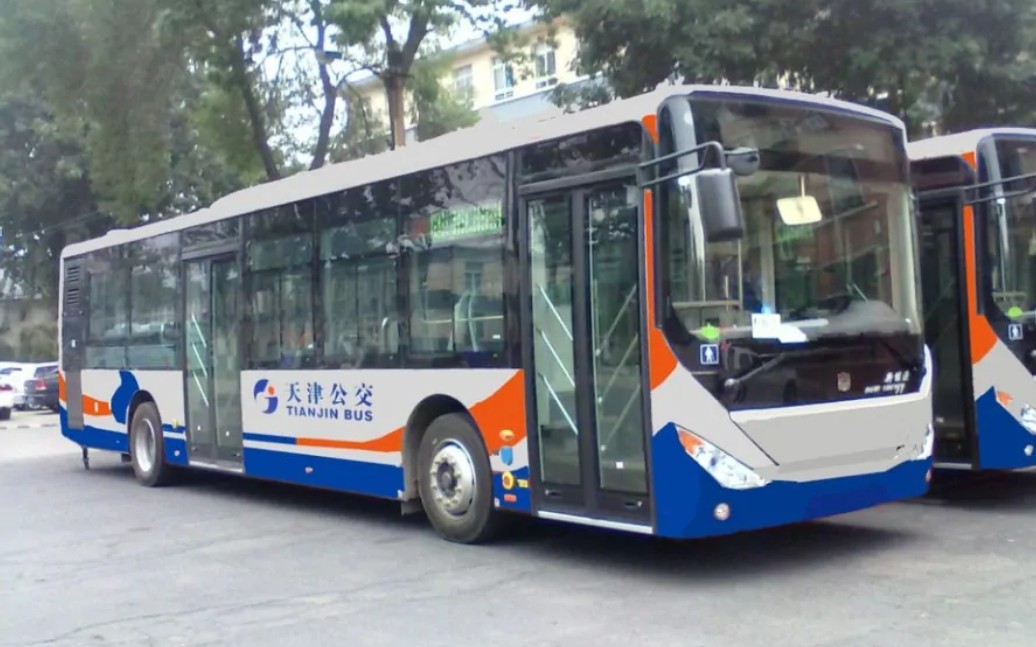 天津公交34路中通风采混动公交走行视频