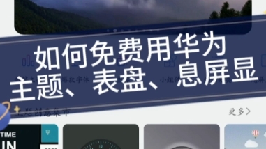 如何免费使用华为主题、表盘、息屏显示?哔哩哔哩bilibili