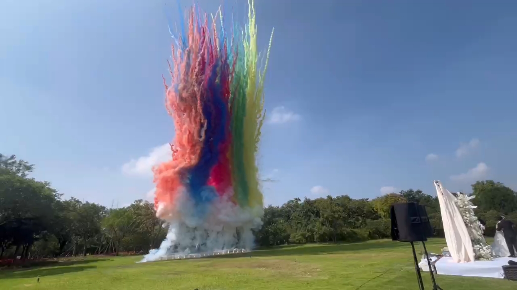 日景彩烟和婚礼绝配