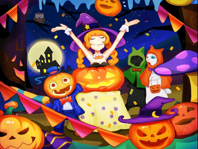 魔女之夜,万圣节派对.