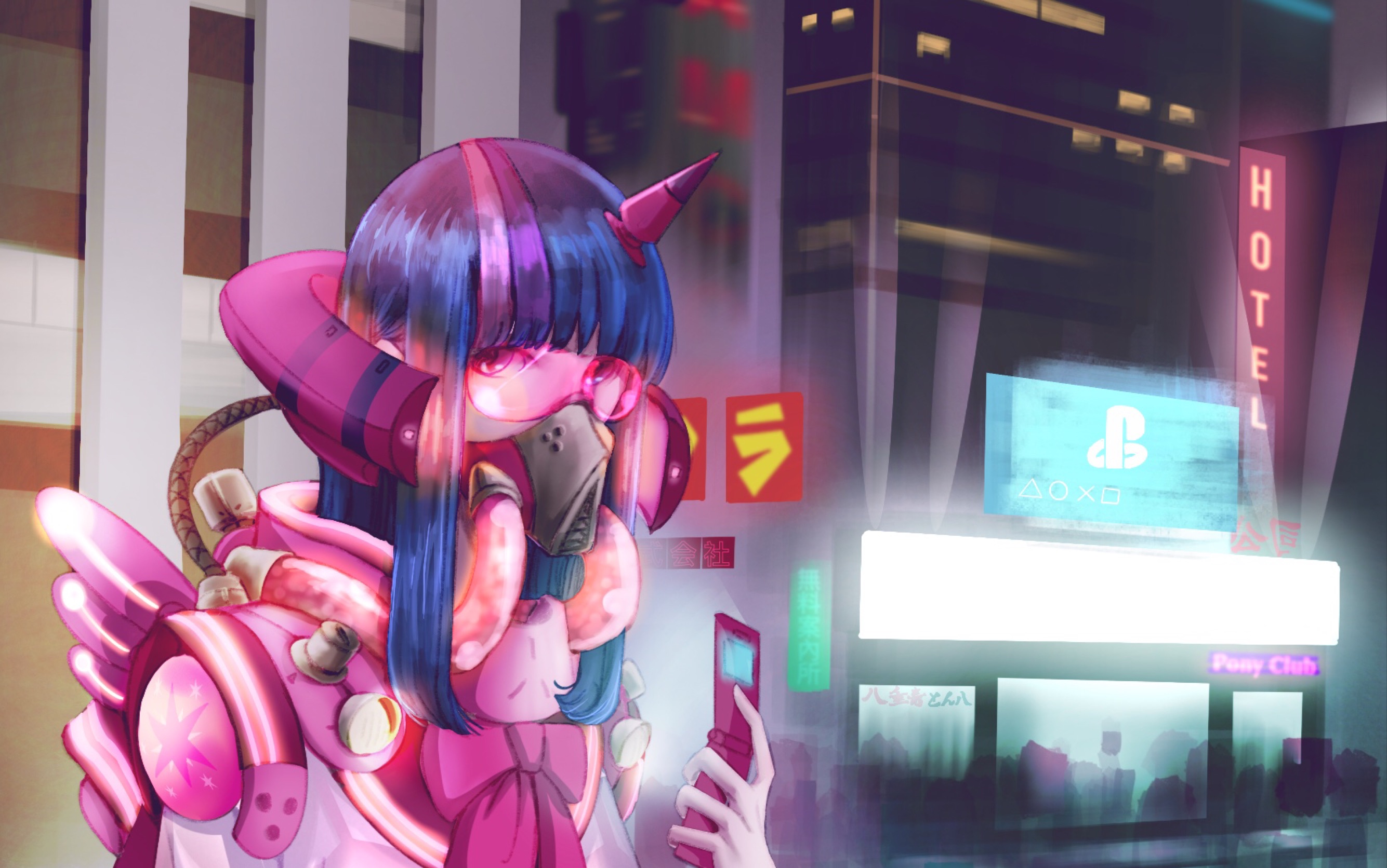 【画得不好】小马宝莉-暮光闪闪/紫悦 twilightsparkle 赛博朋克(?