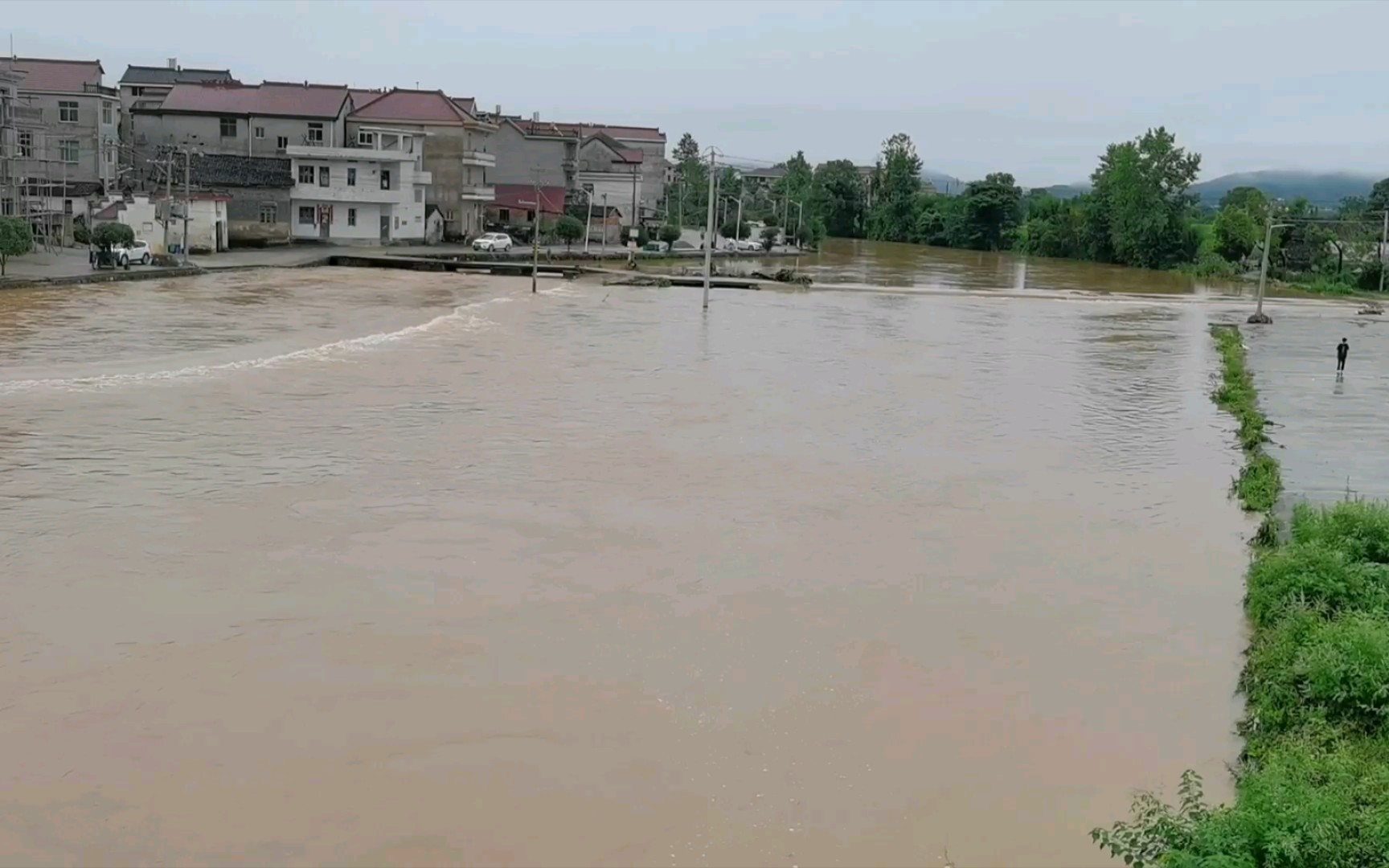 涨大水了,看看洪水,听洪水声音.哔哩哔哩bilibili