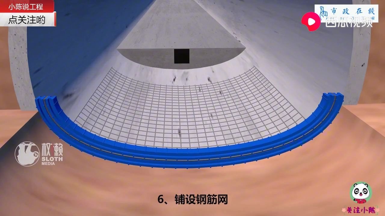 隧道仰拱衬砌施工3D动画演示,你看懂了吗?_哔哩哔哩_bilibili