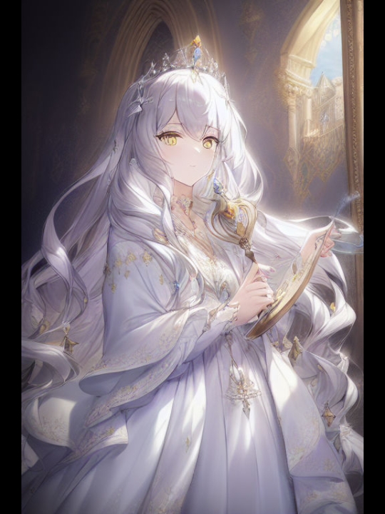 【ai作画】神圣纯白的圣女,金色奢靡的中世纪