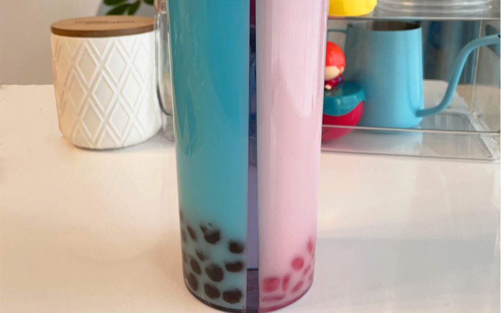 彩虹双拼奶茶