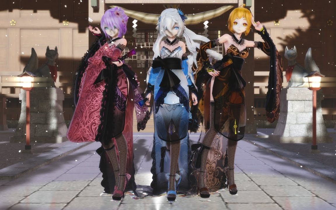 [MMD] Tda Kimono Candy&Kagari&Hatsune  Tokio funka哔哩哔哩bilibili