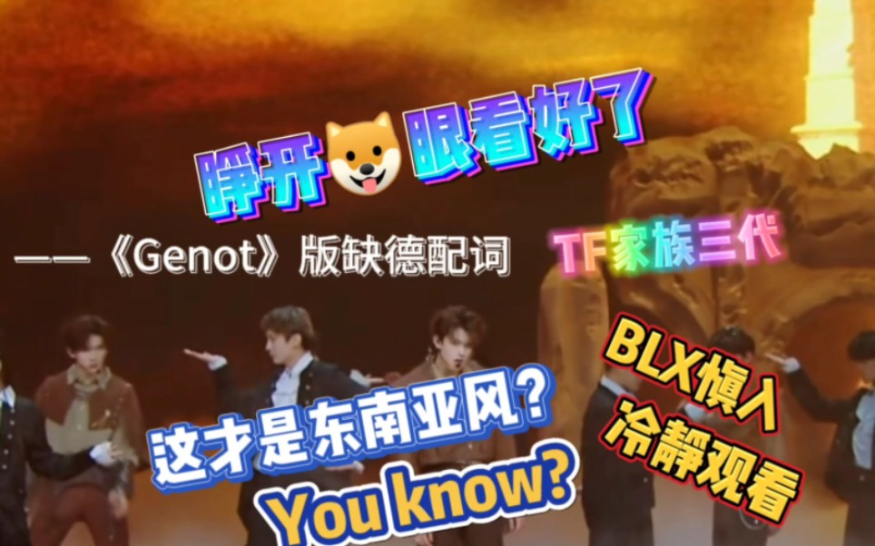 【TF家族三代】genot,这才是真正的东南亚风???哔哩哔哩bilibili