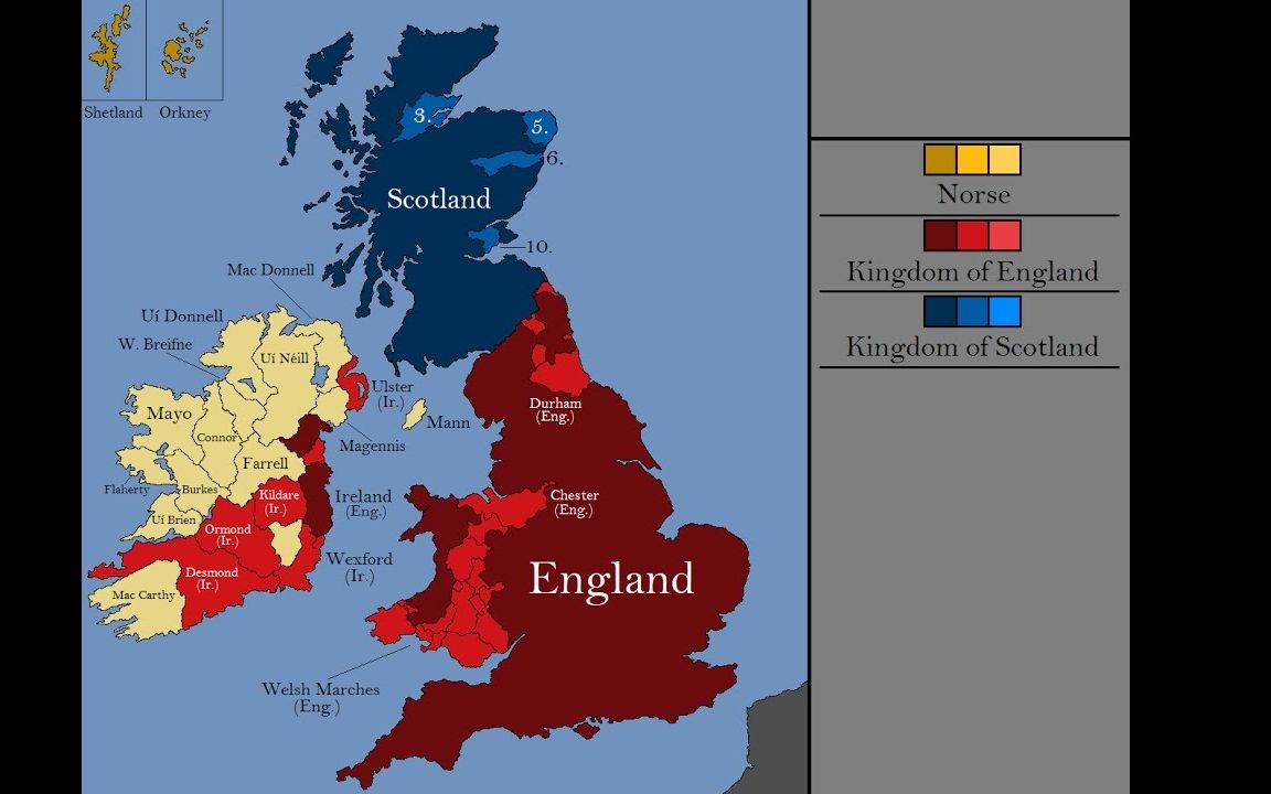 【7分钟回顾】英伦三岛历史地图哔哩哔哩bilibili