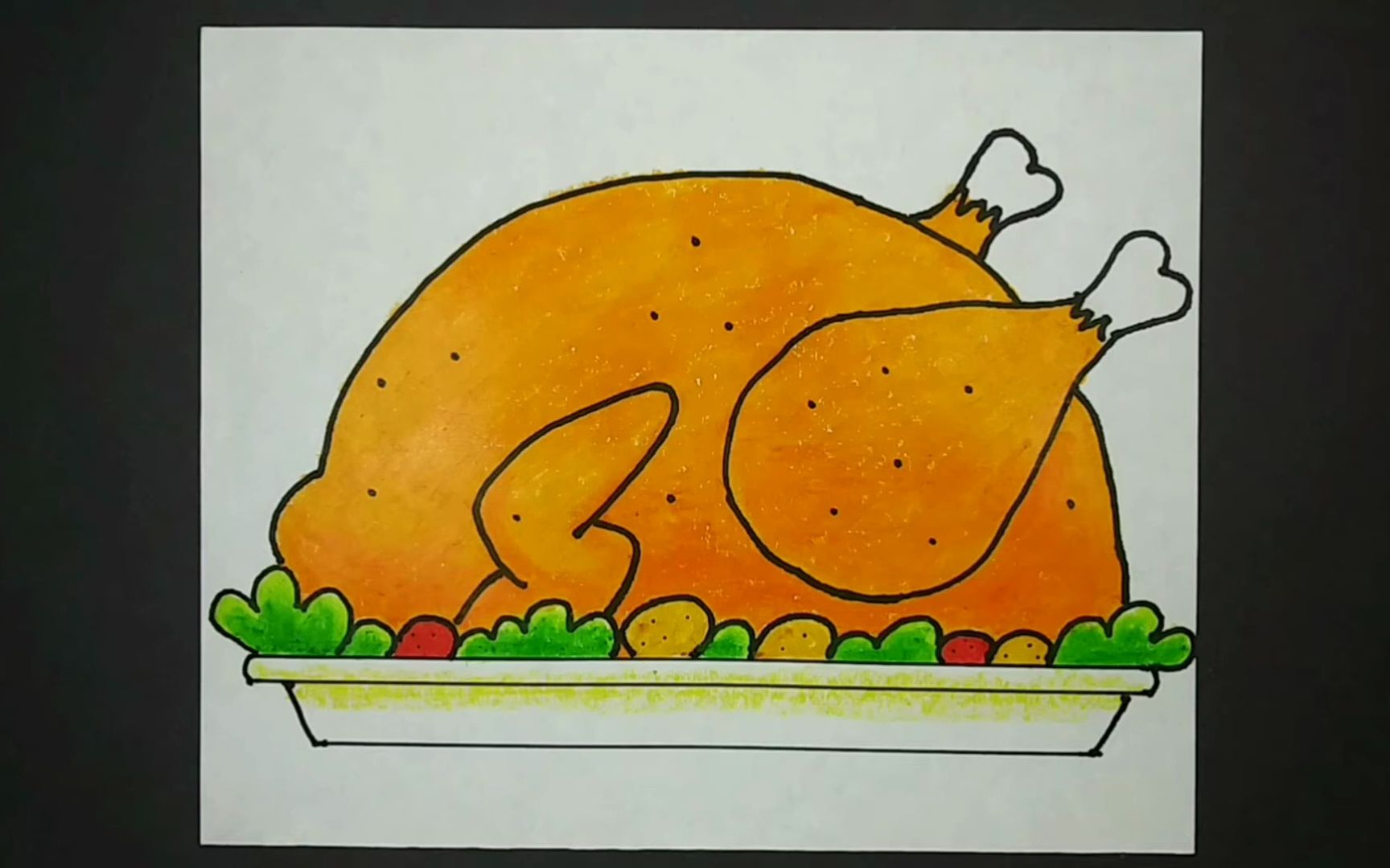 感恩节美食简笔画图片