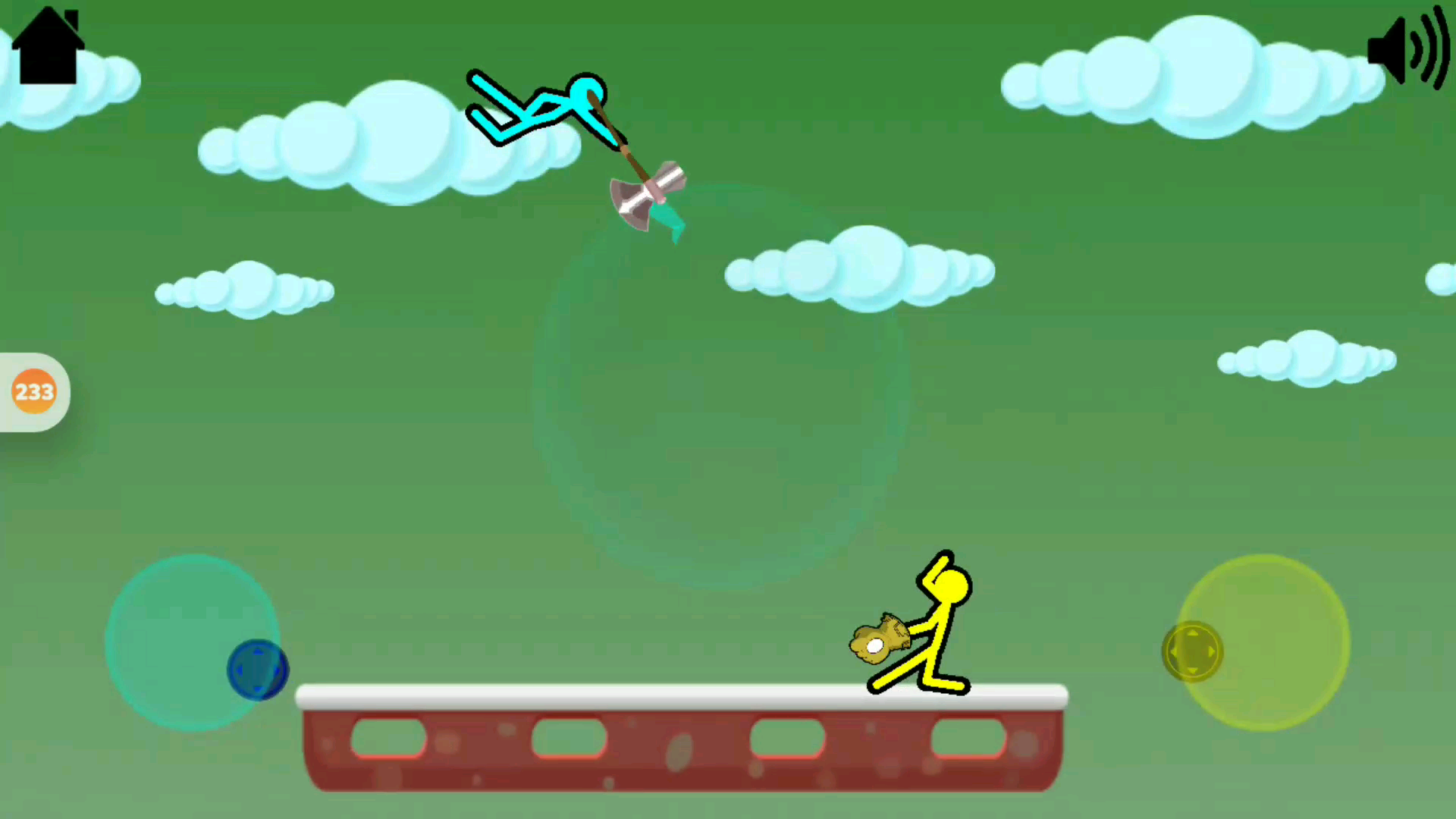 火柴人大乱斗:刚才的战斗实在是太刺激了,而且是跟兄弟打的.