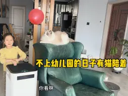 Video herunterladen: 当人类幼崽生病请假在家，大老猫就承担了带娃的任务