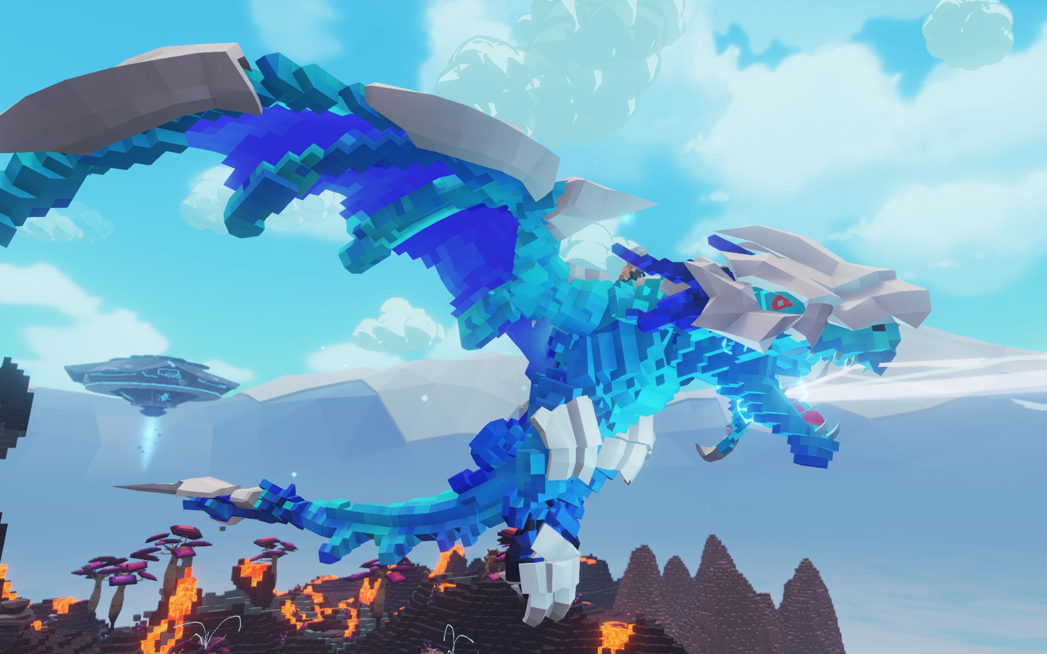 方块方舟 浮空岛17 究极形态的闪电飞龙!获得远古龙王之力