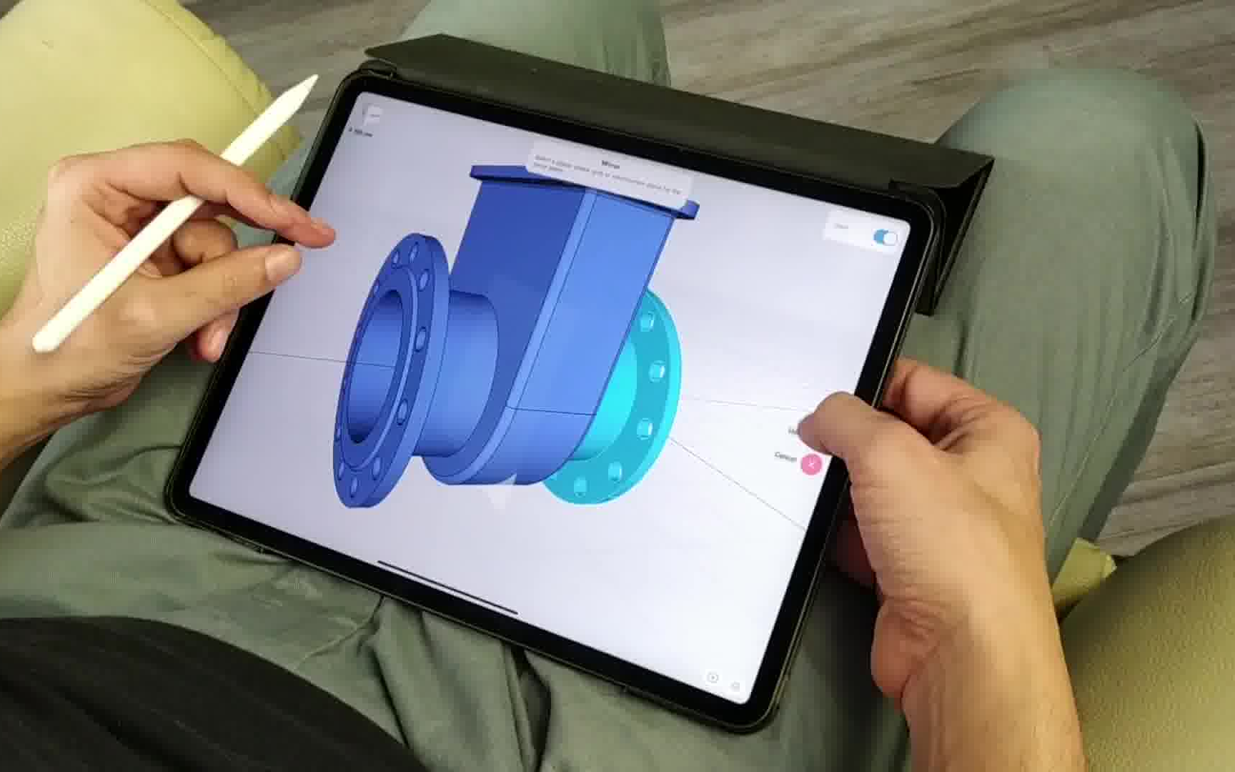 闸阀shapr3d建模预览