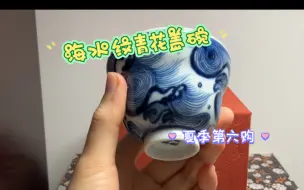 Descargar video: 哑光海水纹青花盖碗开箱