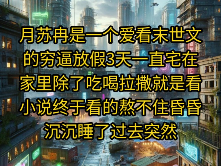 《我在末世赚翻了》月苏冉是一个爱看末世文的穷逼,放假3天一直宅在家里,除了吃喝拉撒就是看小说,终于看的熬不住昏昏沉沉睡了过去!突然!哔哩哔...