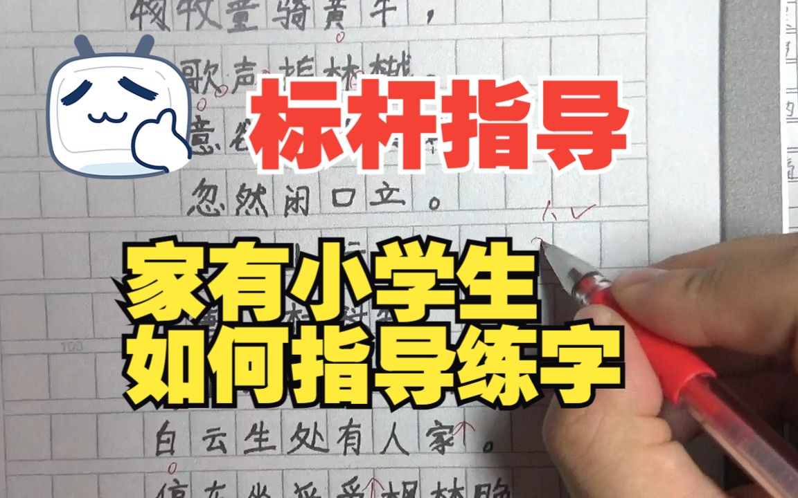 小学生练字标杆指导:给一位小学三年级孩子批改作文格古诗书写,青藤名师出品哔哩哔哩bilibili