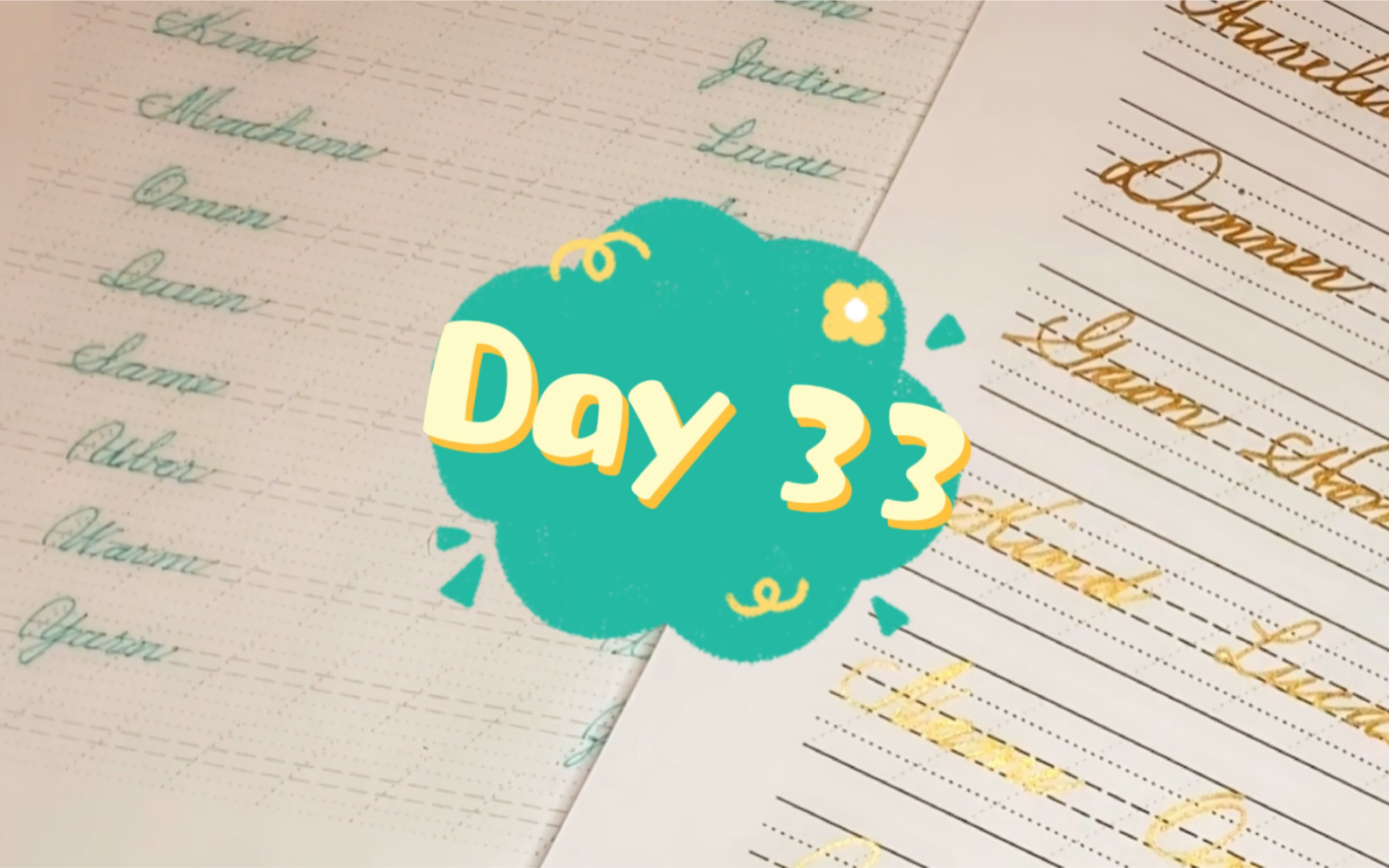 Day 33 字体放大了一号 | 英文手写练字哔哩哔哩bilibili