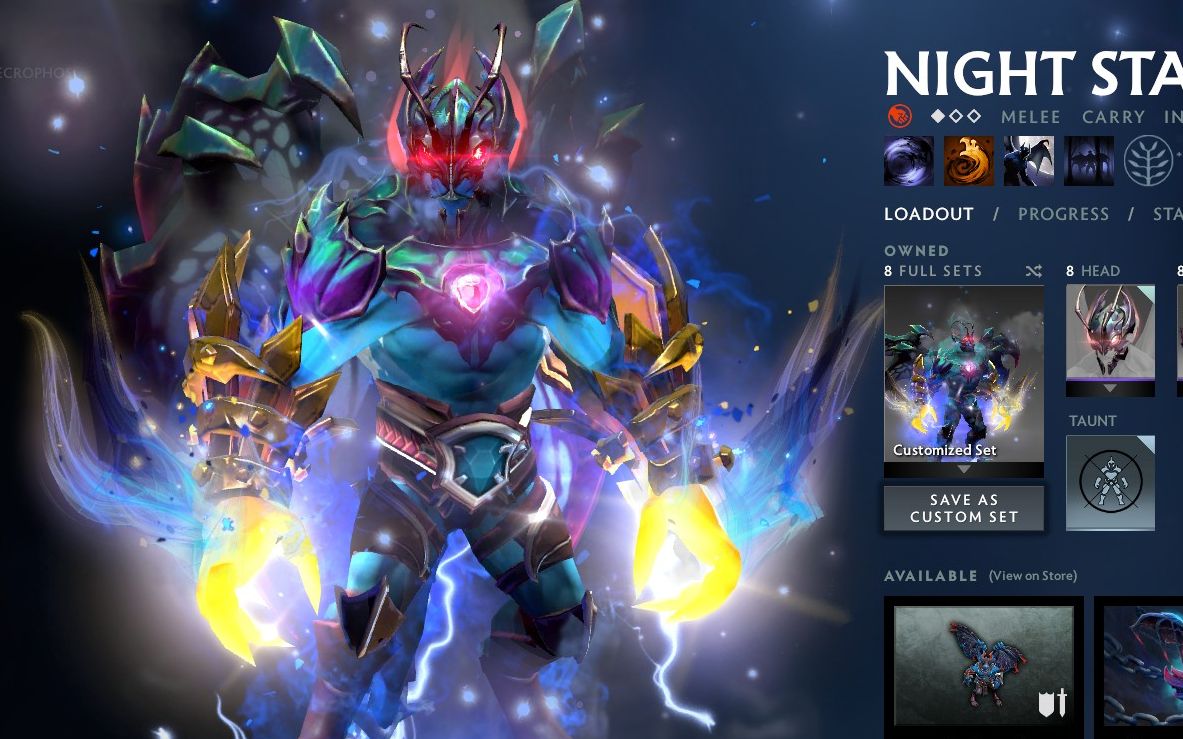 全网独家dota2全英雄饰品至宝纹章猩红等夜魔bug特效展示无需运行程序