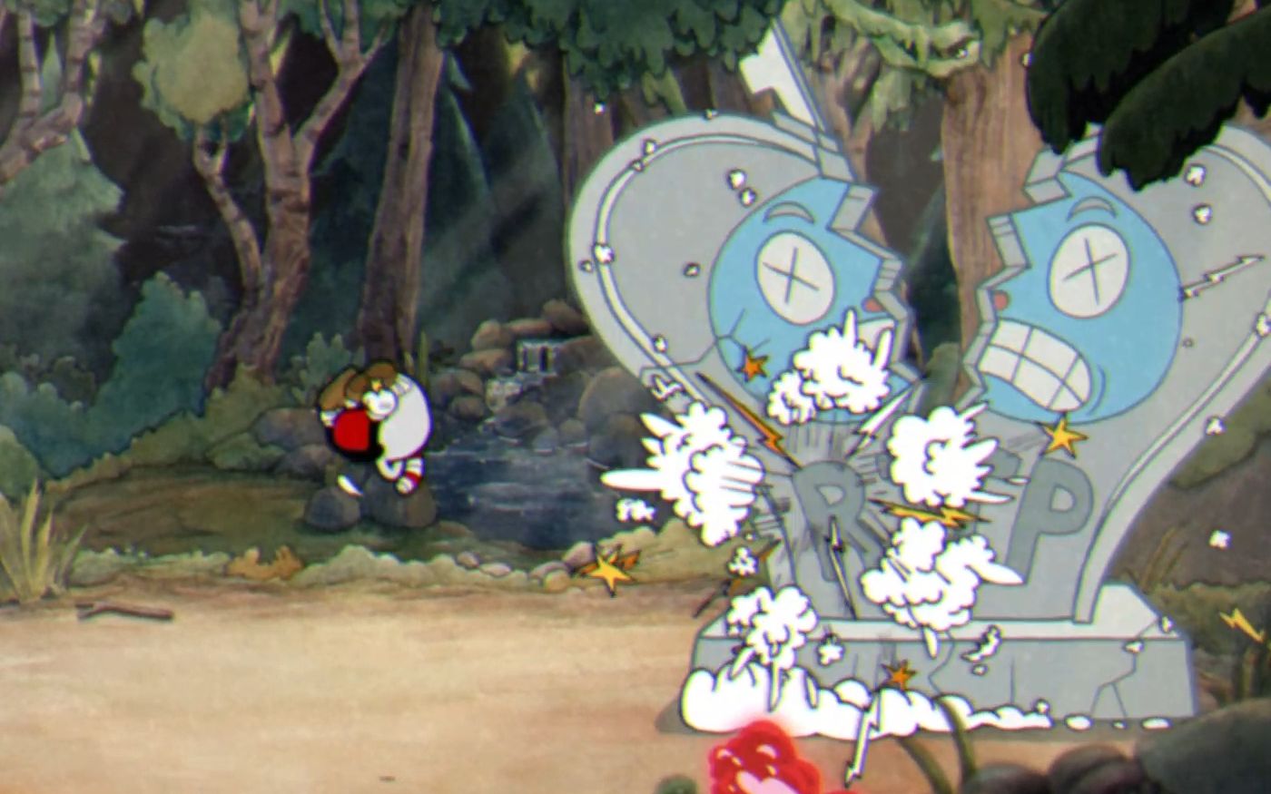 手残玩家通关茶杯头一周目教学史莱姆古比