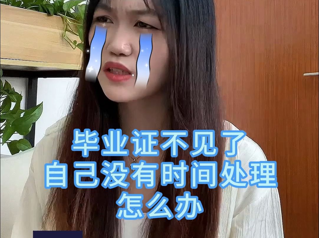 毕业证不见了,自己没有时间处理,怎么办?哔哩哔哩bilibili