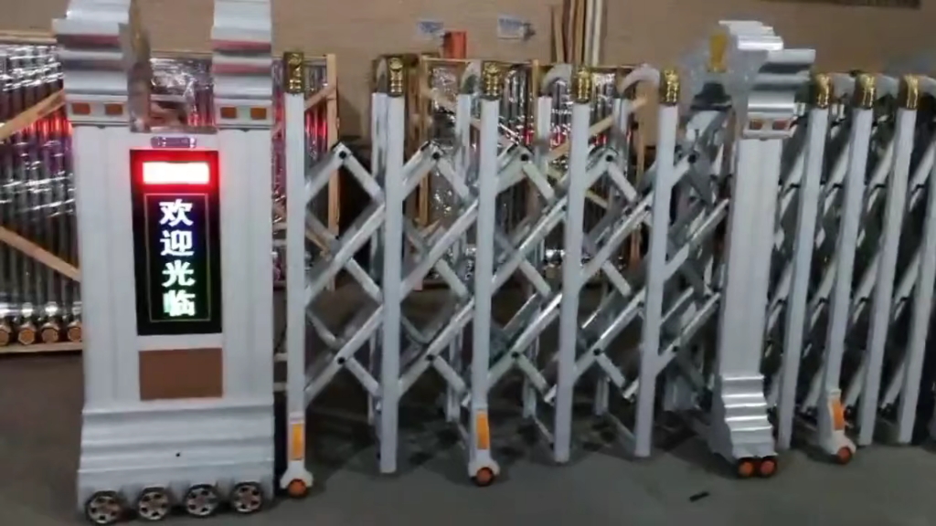 电动伸缩门多少钱一米工厂工地工业园大门伸缩门定做金盛电动门