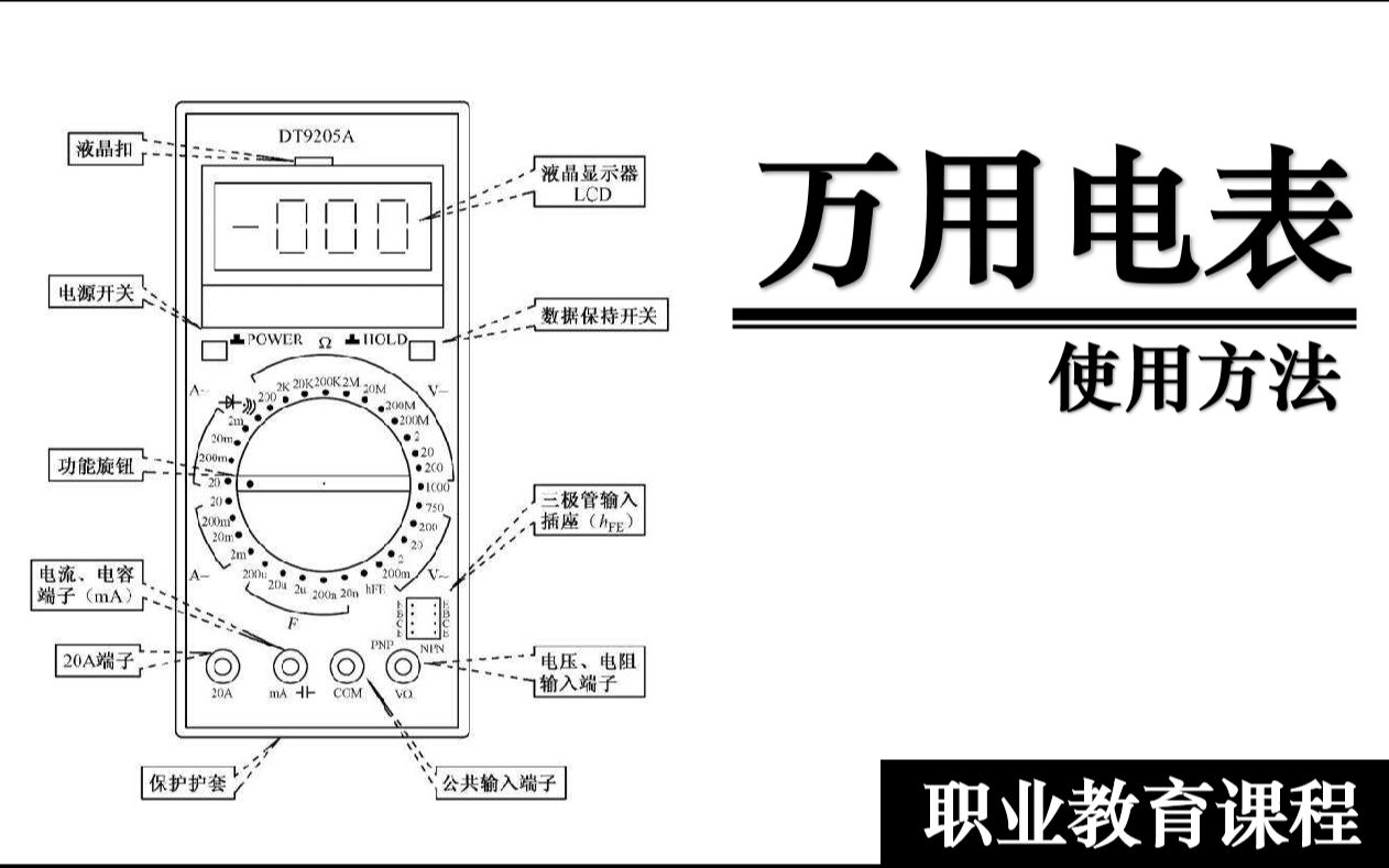 【电工技能】万用表的使用方法哔哩哔哩bilibili