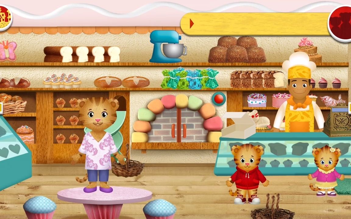 [图]Daniel Tiger社区-面包店iPad儿童游戏。#唐加文#