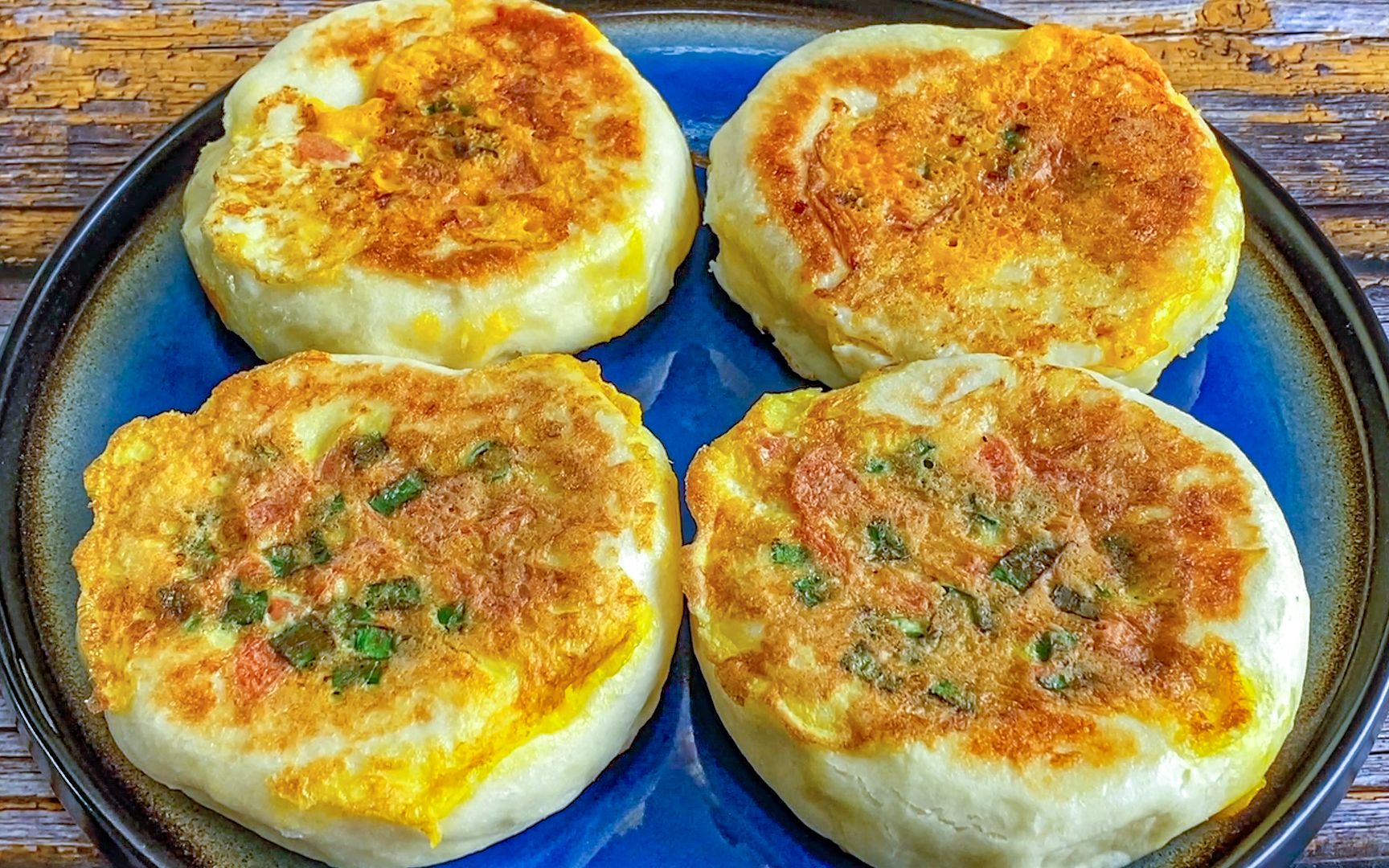 发面鸡蛋饼,一个饼饼一个蛋,差一点翻车,结果松软好吃又营养