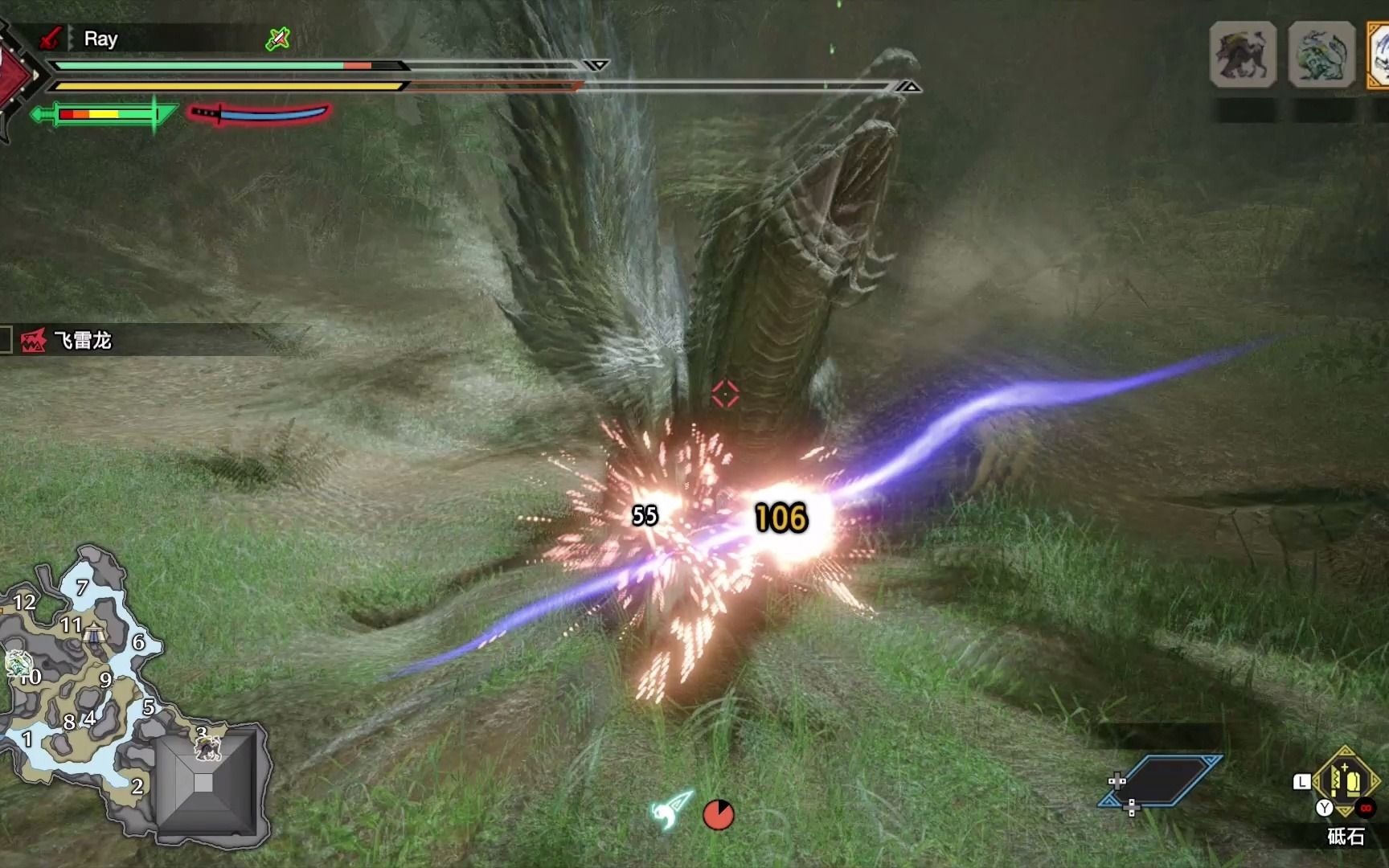 【mhr/疾风团考】太刀 飞雷龙 限定配装 5分57(过)