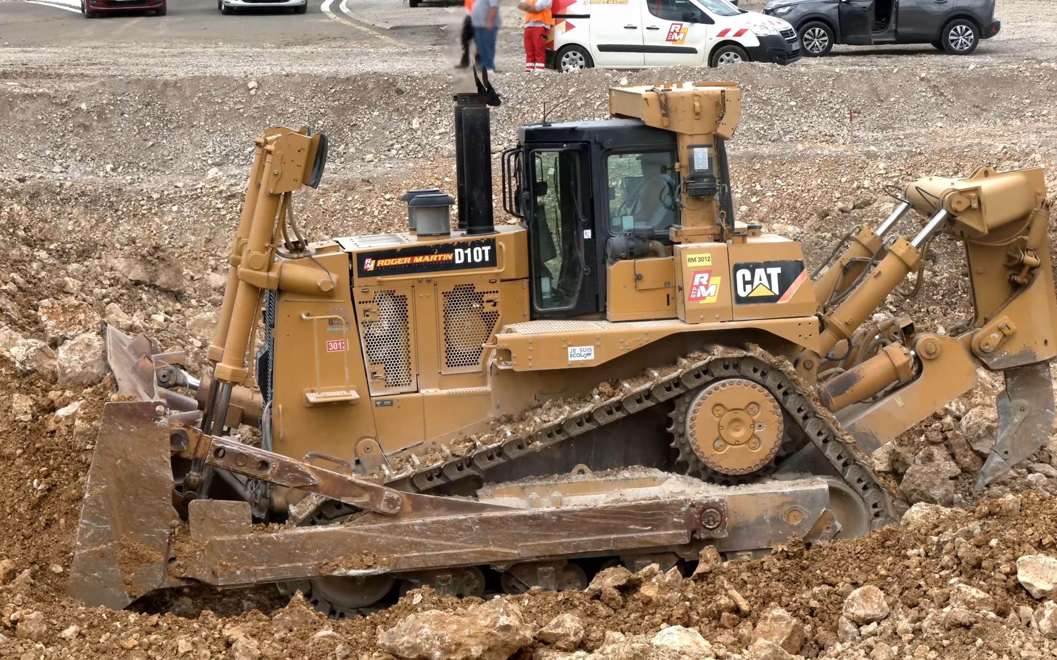 cat d10t推土机施工现场4k