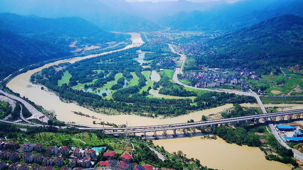 航拍福州连江县贵安2