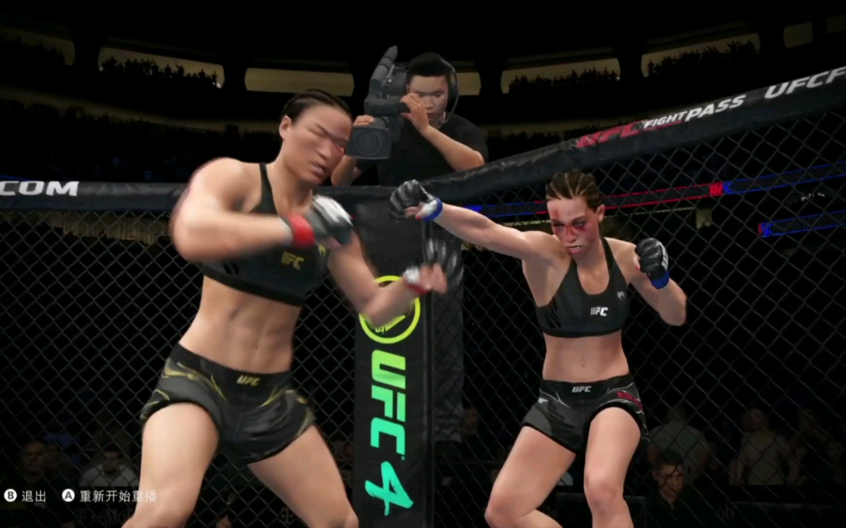 ufc4 复刻张伟丽转身背拳ko乔安娜,中国power!