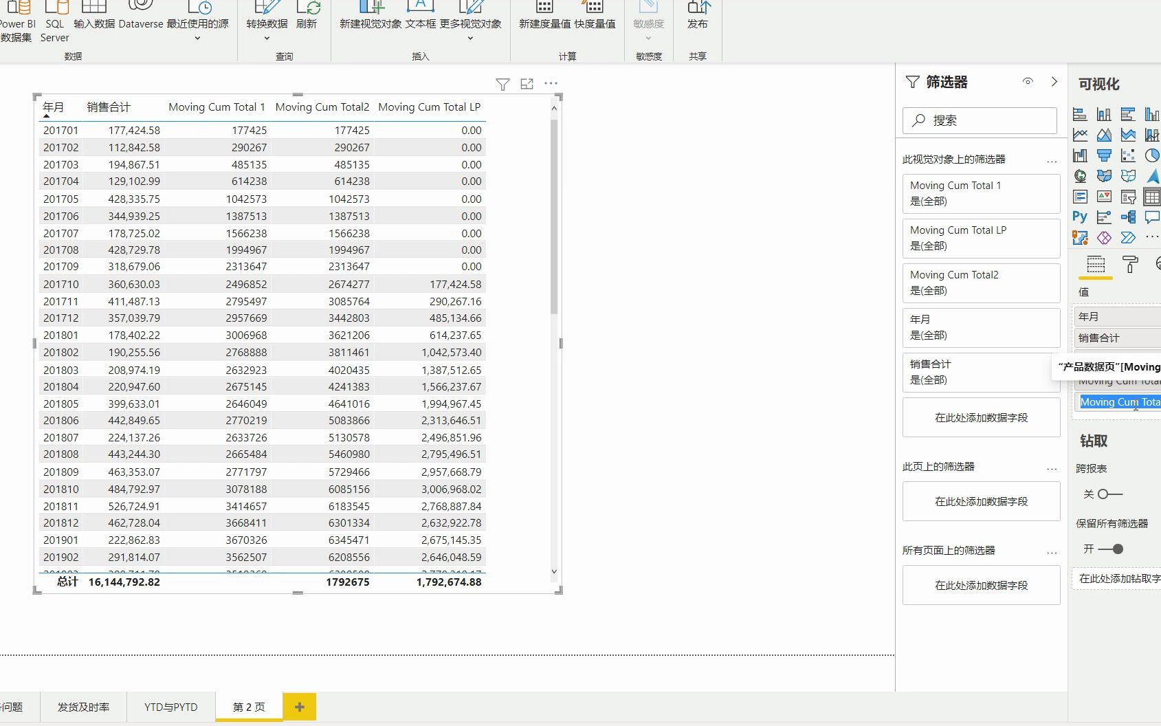 Power BI滚动累计值及环比计算哔哩哔哩bilibili