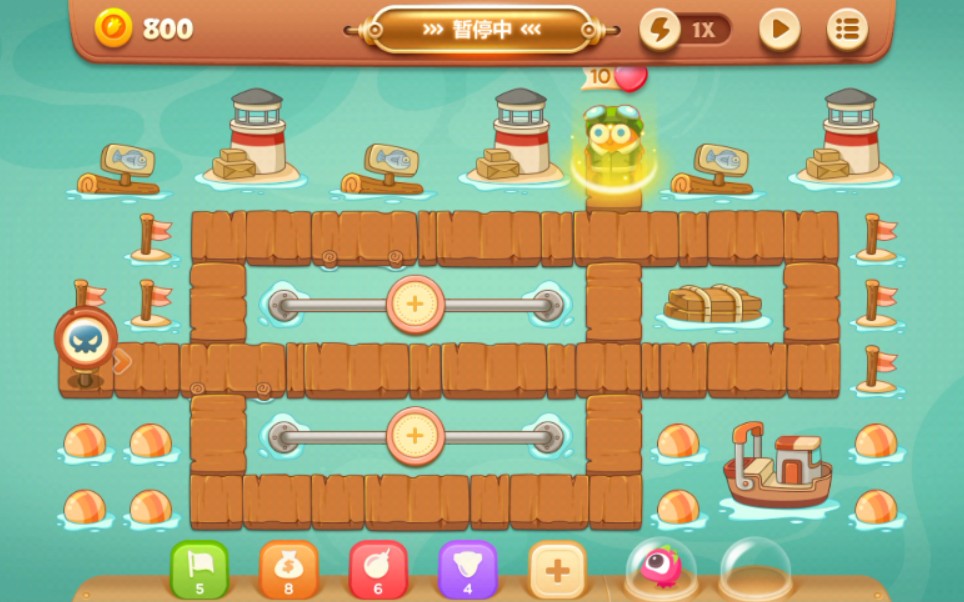 保卫萝卜3码头主题40关金萝卜全清