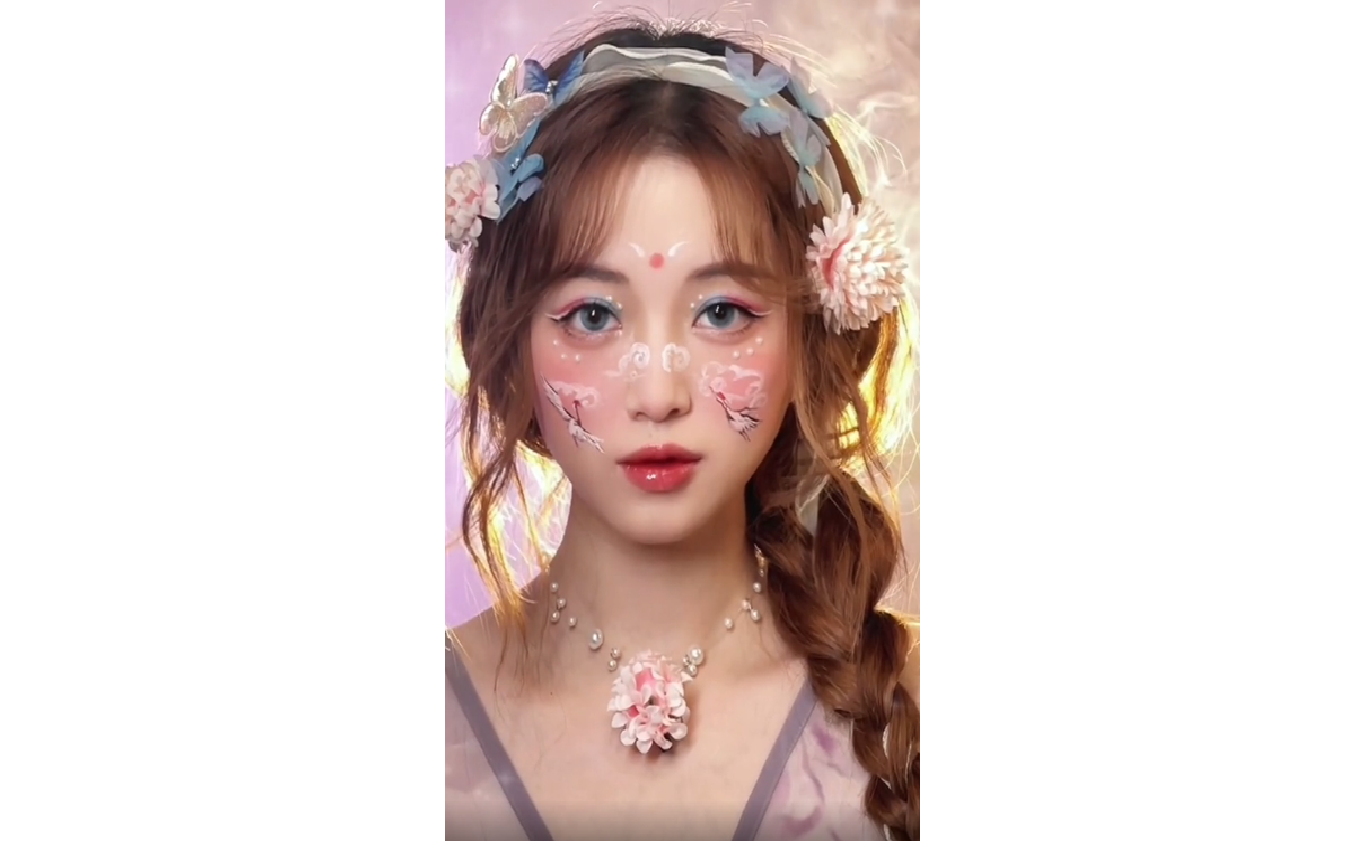 宝们七夕快乐哦七夕玫瑰仙鹤妆画中人仿妆