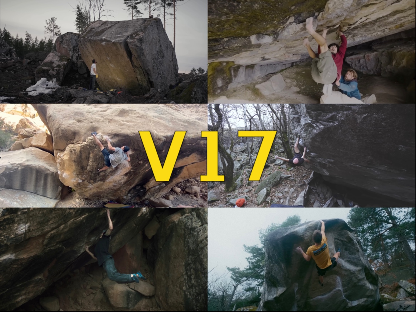 目前世界上完攀的11条V17抱石线路合集！