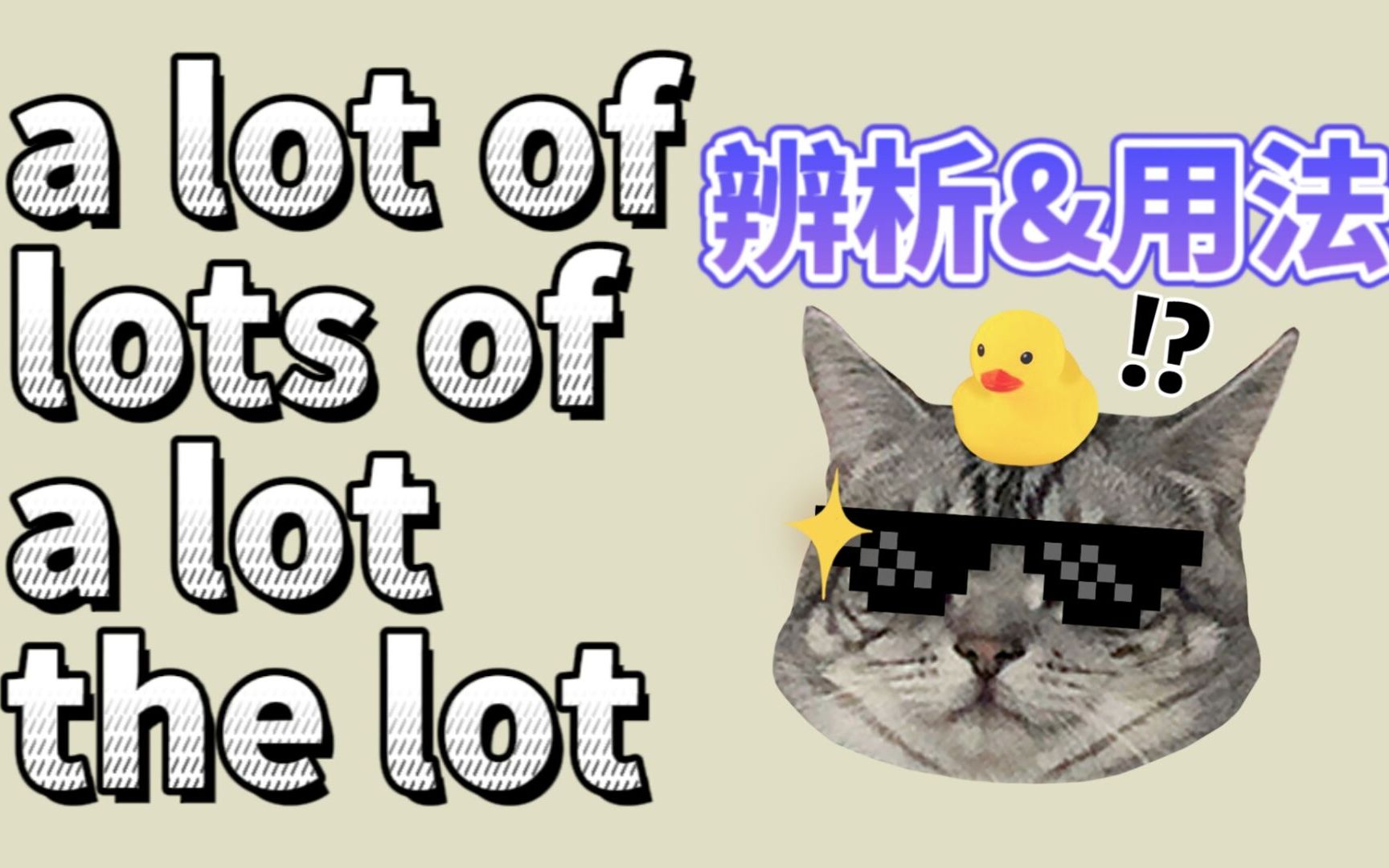 lots of, a lot of, a lot和the lot区别&用法(最后一个你知道吗?)哔哩哔哩bilibili