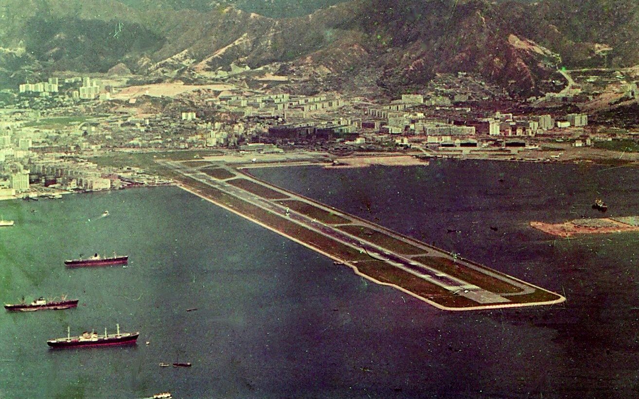 香港启德机场旧址航拍