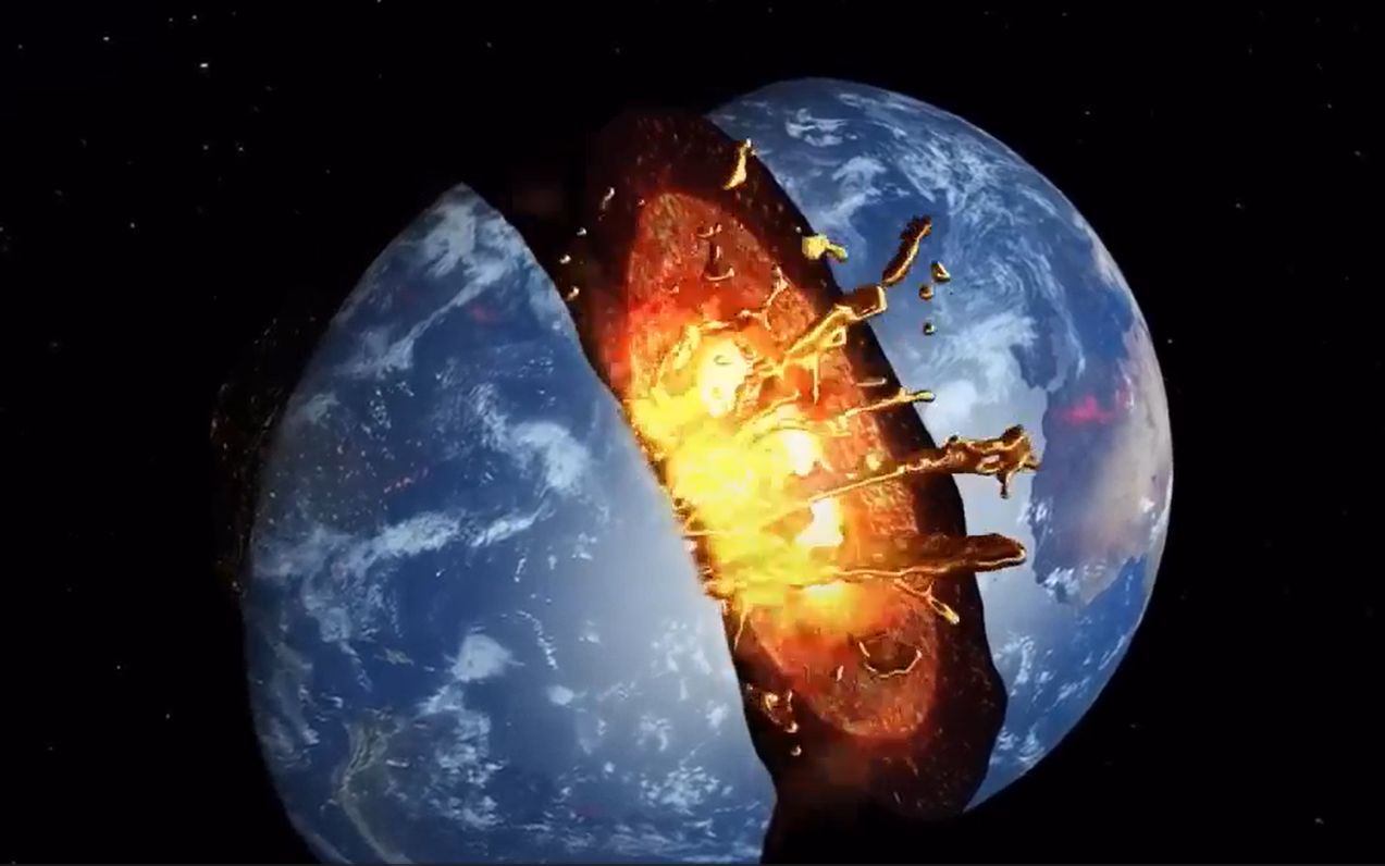 如果把地球从中间切成两半会发生什么?人类还能存活吗?