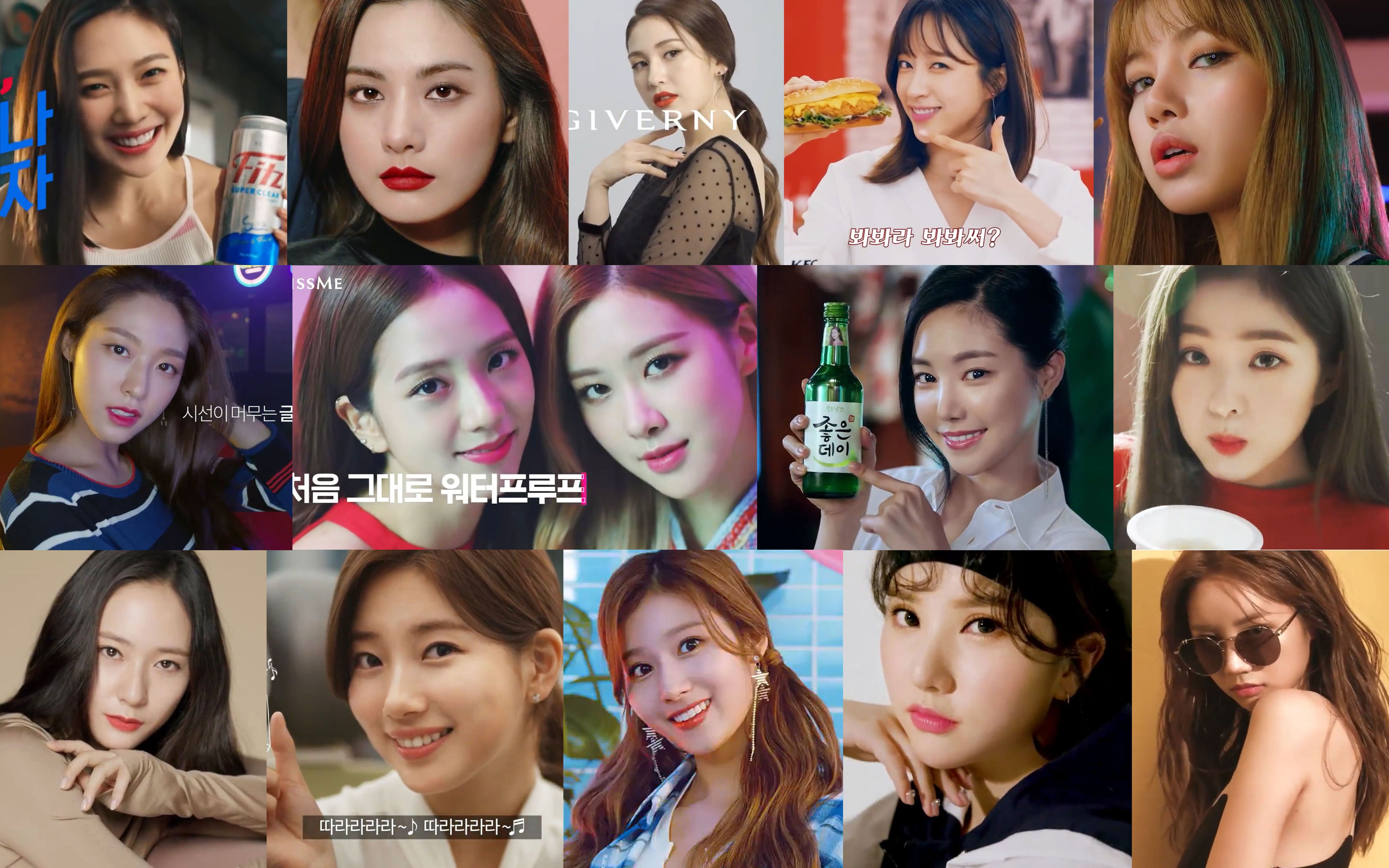 2018韩国电视广告irene秀智秀晶娜恩hani雪炫惠利blackpink娜娜190207